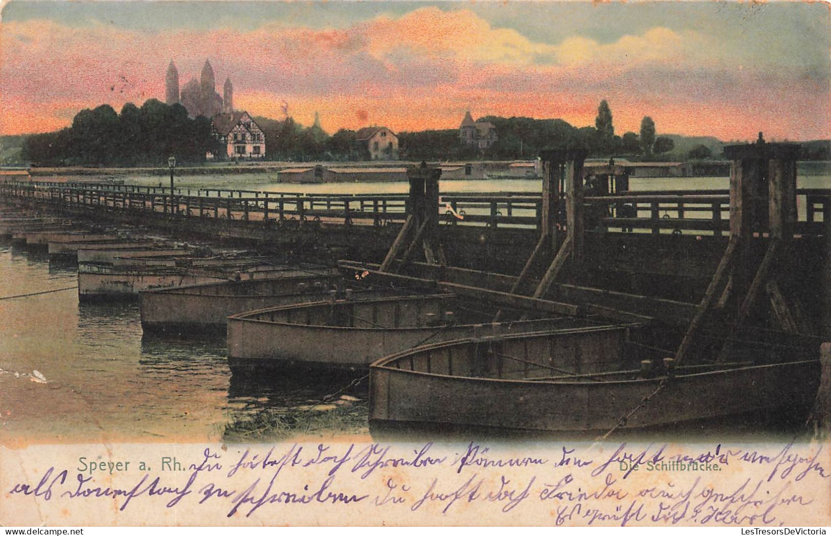 ALLEMAGNE - Speyer - Die Schiffbrücke - Colorisé - Carte Postale Ancienne - Speyer