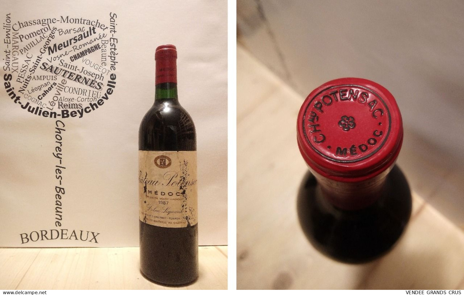 5 + 1 OFFERTE - Château Potensac 1987 - X6 - Médoc - 6 X 75 Cl - Rouge - Wijn