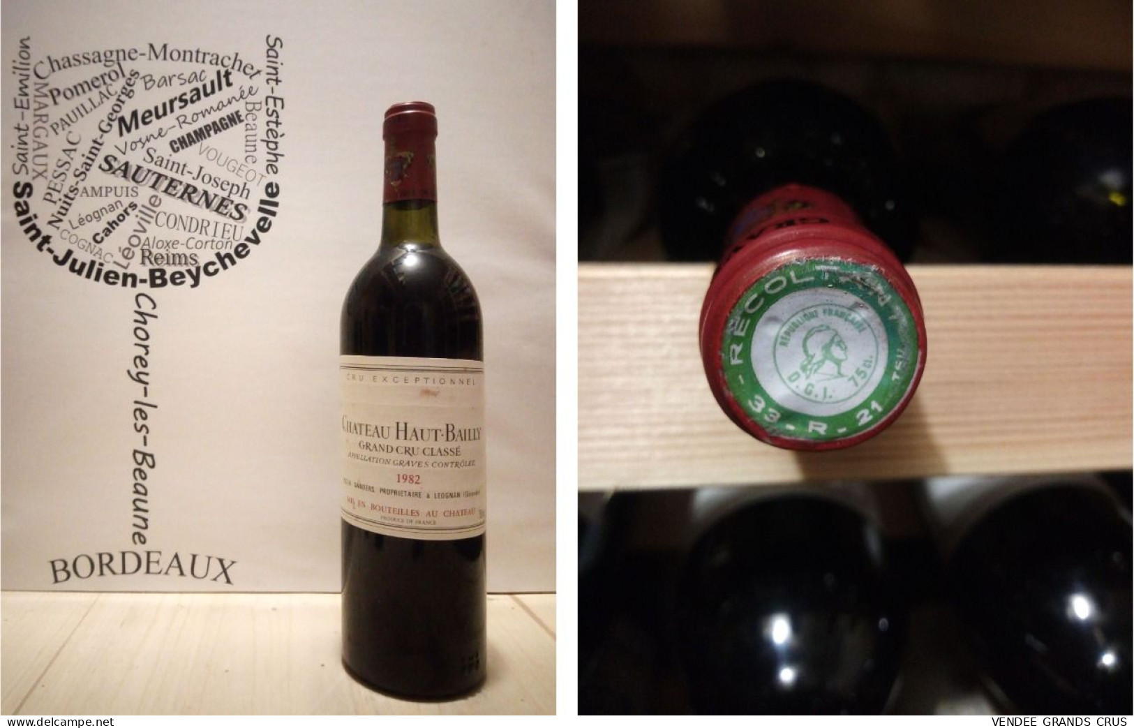 5 + 1 OFFERTE - Château Haut-Bailly 1982 - X6 - Pessac-Léognan - Cru Classé De Graves - 6 X 75 Cl - Rouge - Wijn