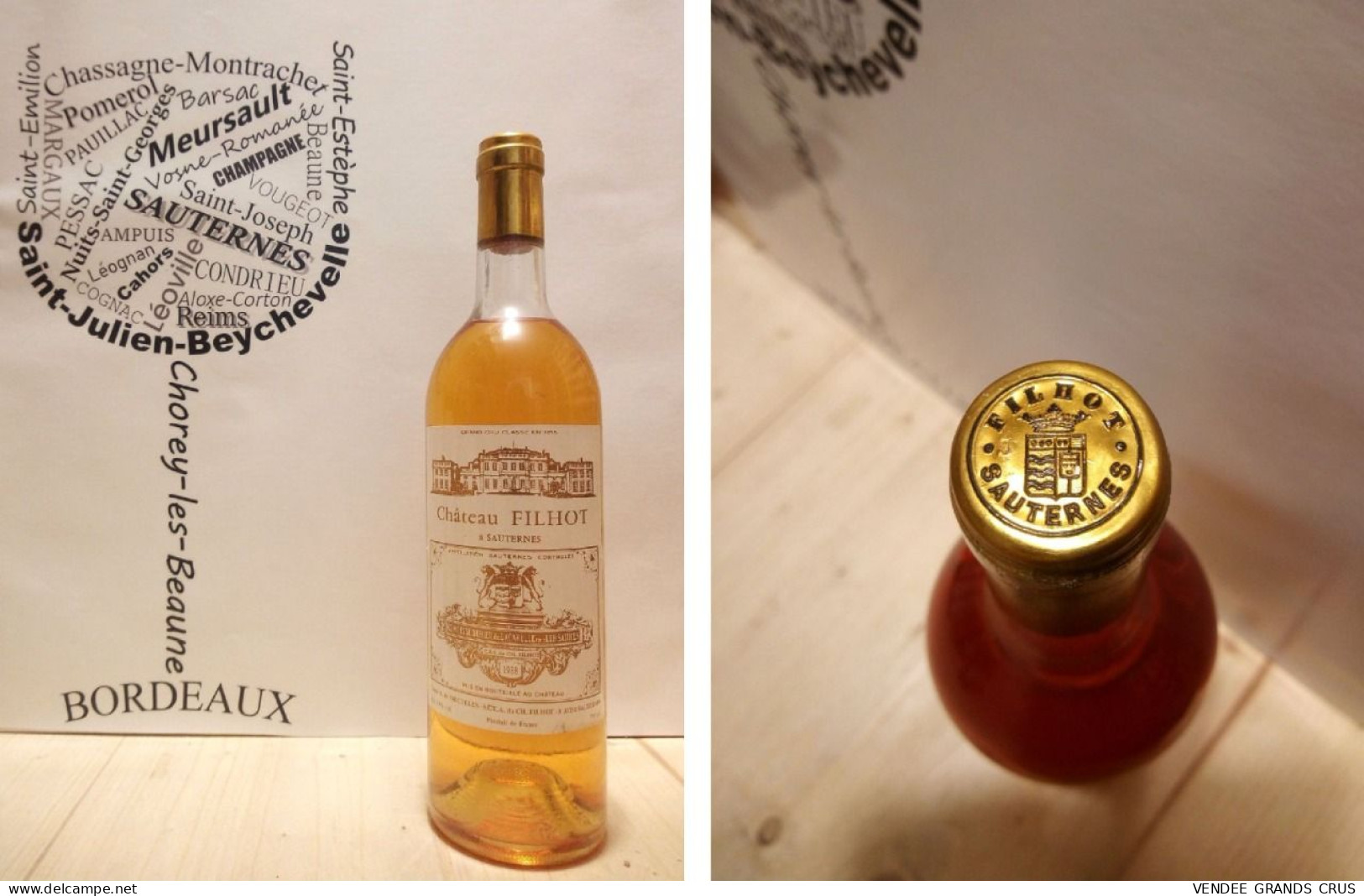 5 + 1 OFFERTE - Château Filhot 1988 - X6 - Sauternes - 2ème Grand Cru Classé  - 6 X 75 Cl - Liquoreux - Vino