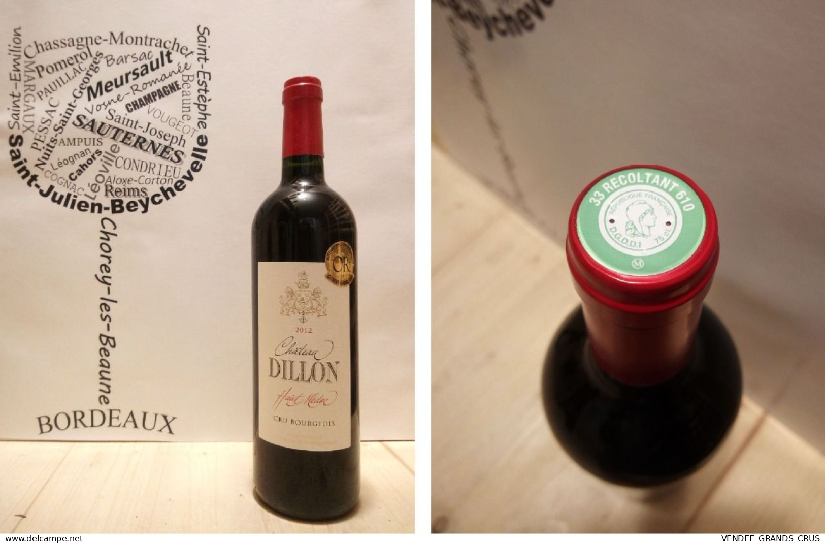 5 + 1 OFFERTE - Château Dillon 2012 - X6 - Haut-Médoc - Cru Bourgeois - 6 X 75 Cl - Rouge - Vin