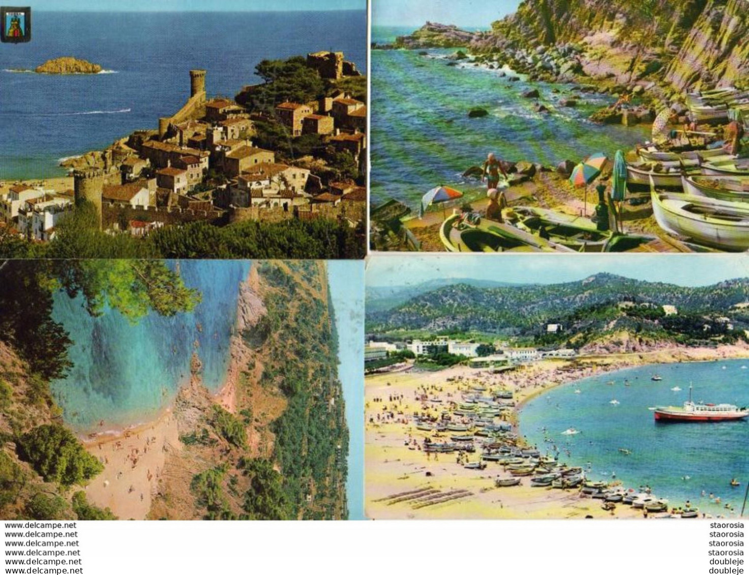 ESPAGNE COSTA BRAVA   TOSSA DE MAR    LOT DE 4 CPSM VERS 1970 - Gerona