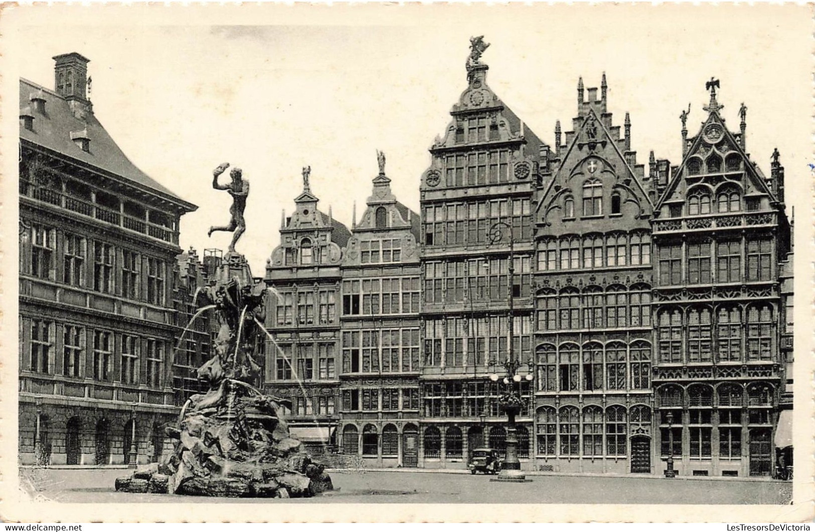 BELGIQUE - Anvers - Grand'Place Et Fontaine Brabo - Carte Postale Ancienne - Antwerpen