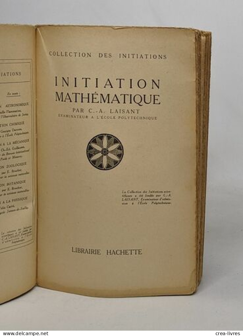 Initiation Mathématique - Collection Des Initiations - Non Classés