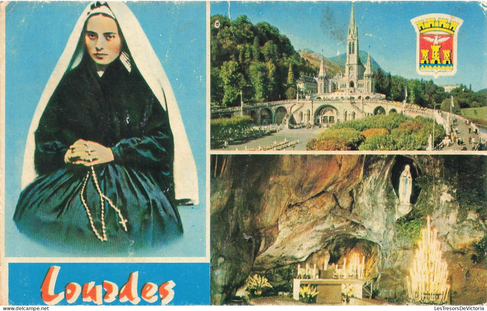 FRANCE - Lourdes - La Basilique - La Grotte - Sainte Bernadette - Carte Postale Récente - Lourdes