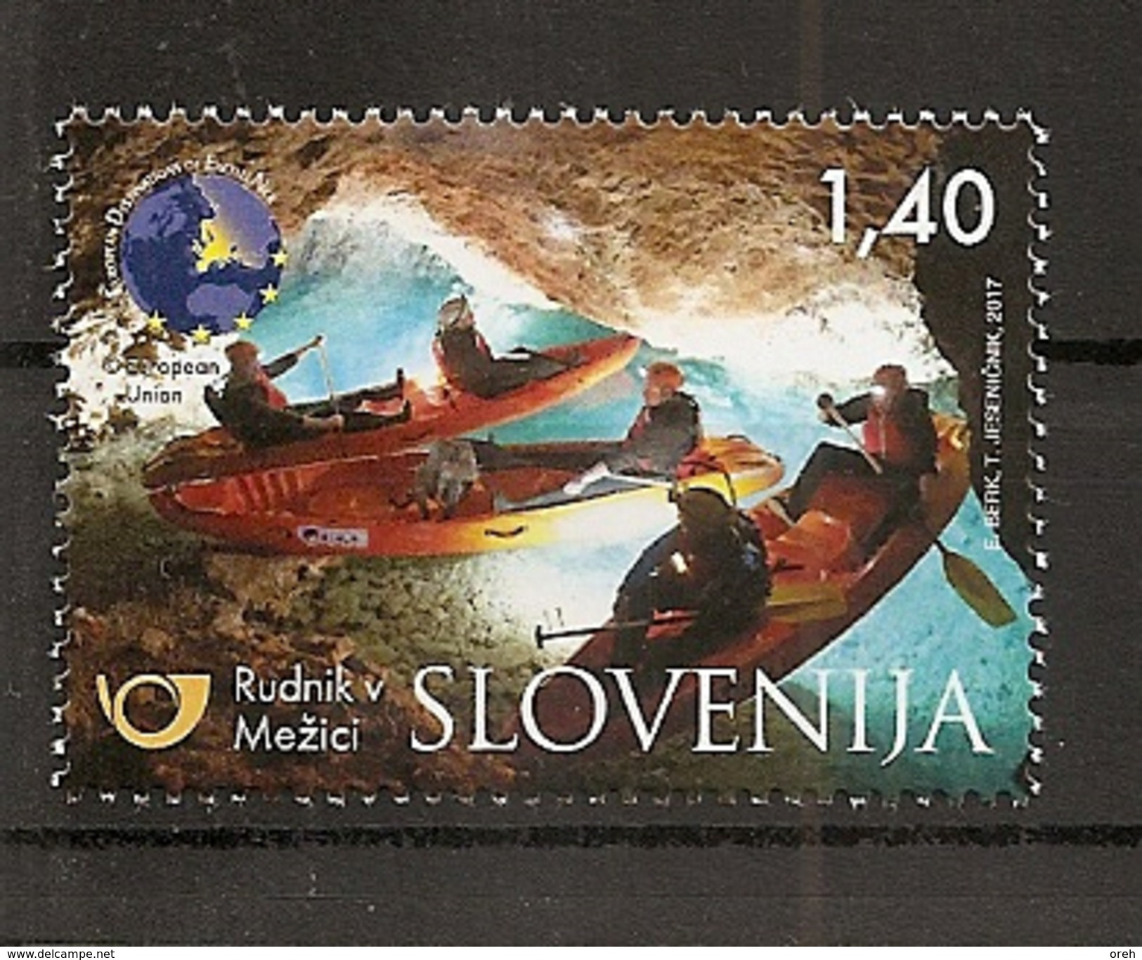 SLOVENIA,SLOWENIEN 2017,TURISMUS,UNDER MOUNT PECA BY TRAIN,ON FOOT,BY BIKE AND BY KAYAK,MNH - Slowenien