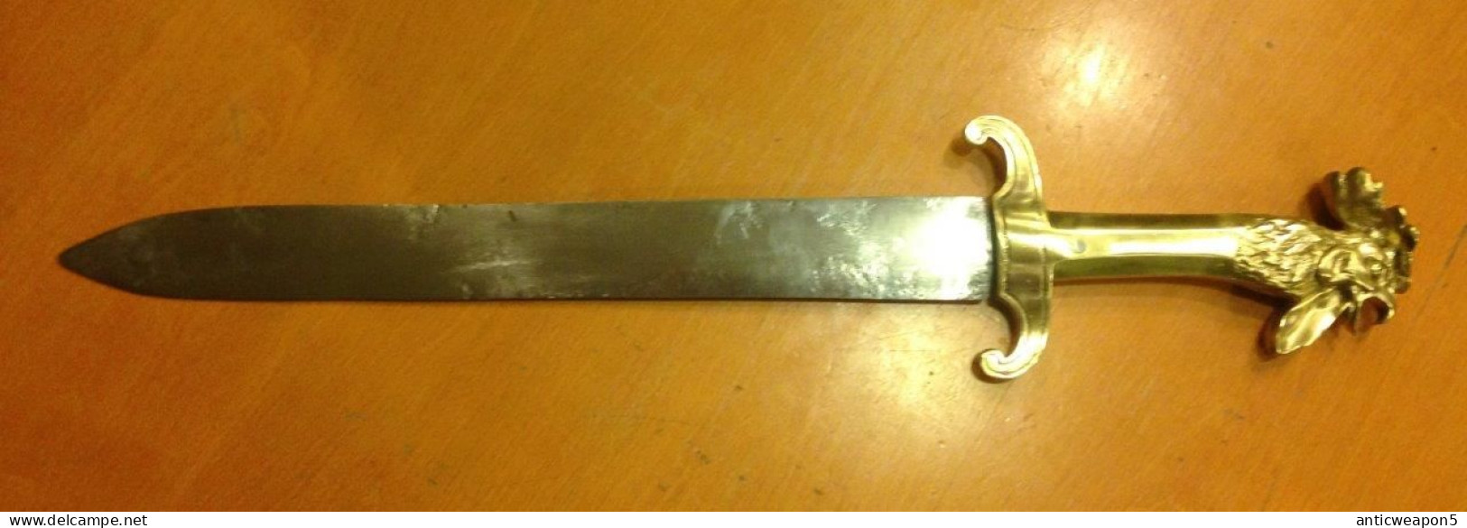 Épée Avec Une Poignée En Forme De Tête De Coq. France. Vers 1800. (T350) Taille De La Poignée 19 Cm. Longueur Totale 63 - Armes Blanches