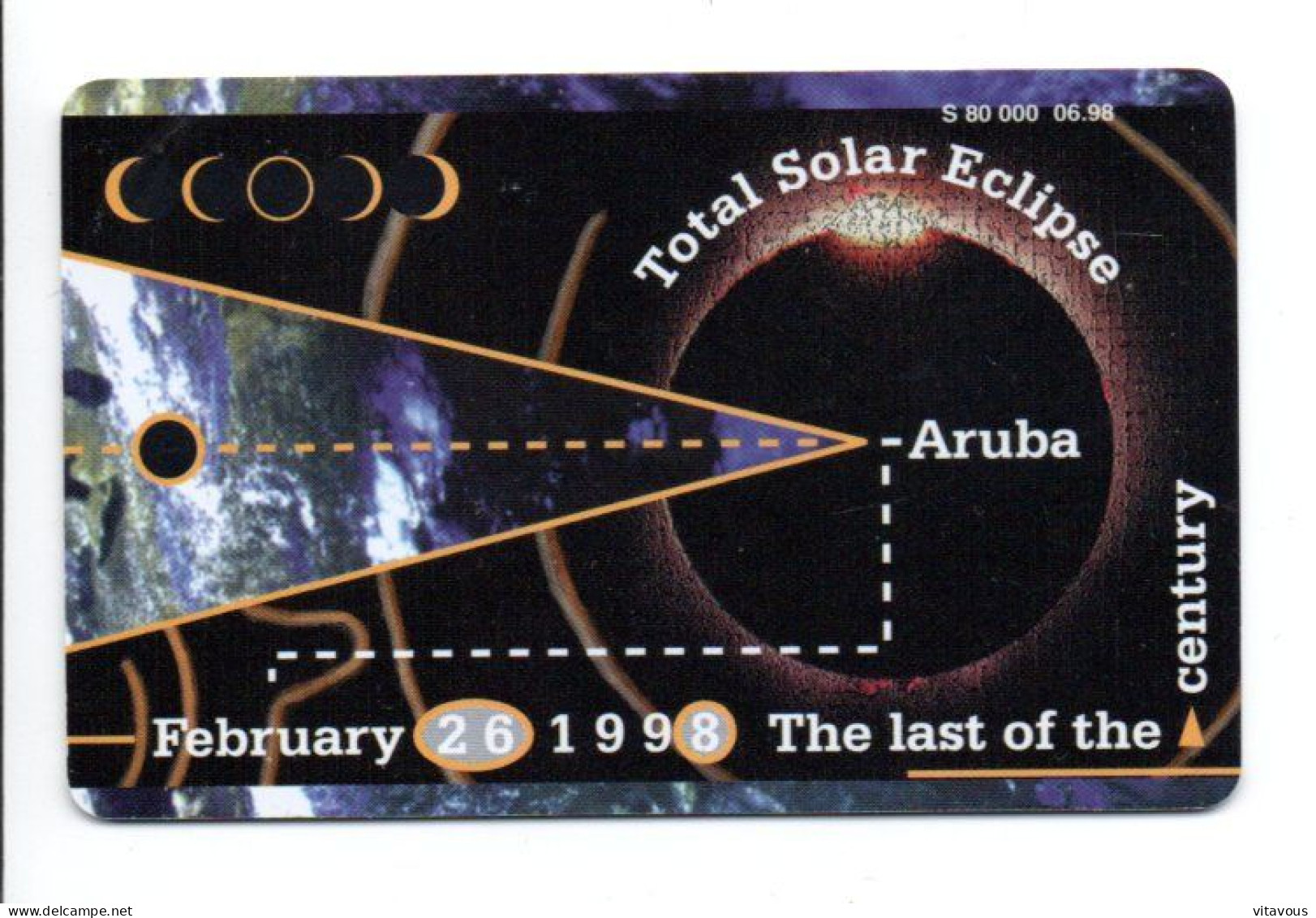 Astronomie éclipse Télécarte Aruba Phonecard (F 101) - Aruba