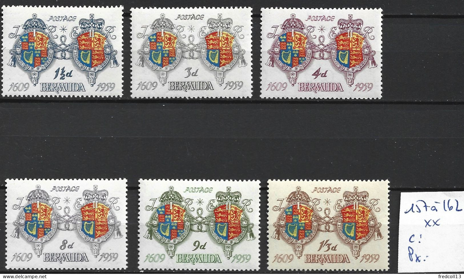 BERMUDES 157 à 162 ** Côte 6 € - Bermuda