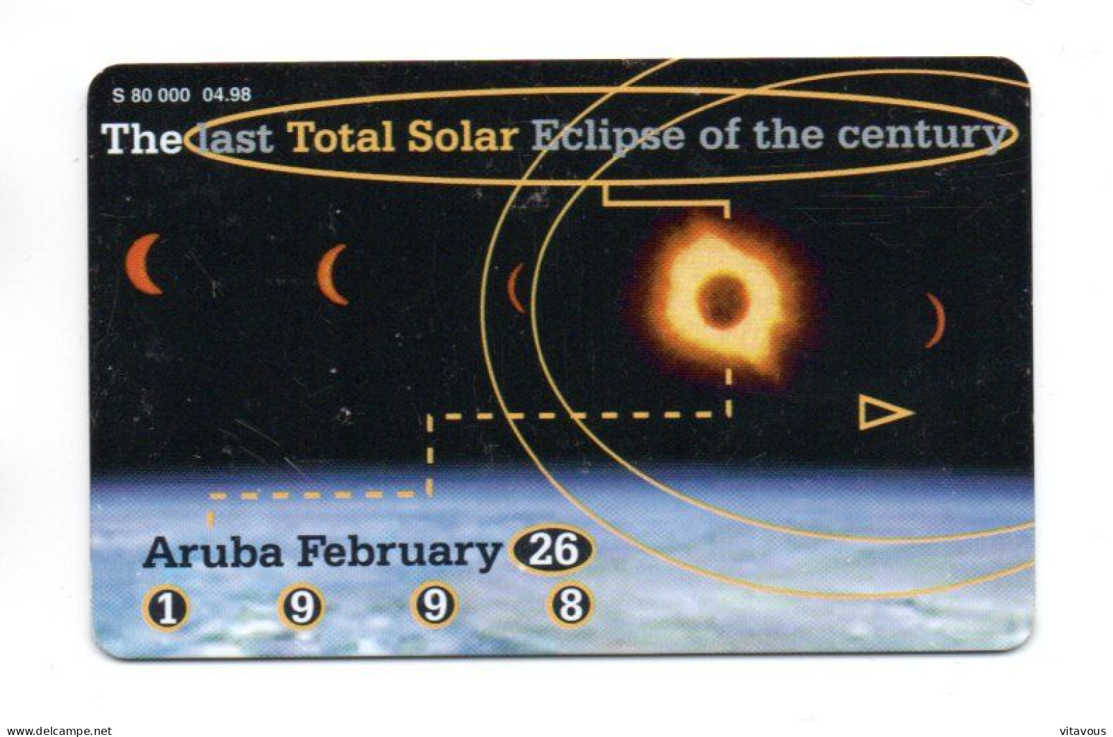 Astronomie éclipse Télécarte Aruba Phonecard (F 102) - Aruba