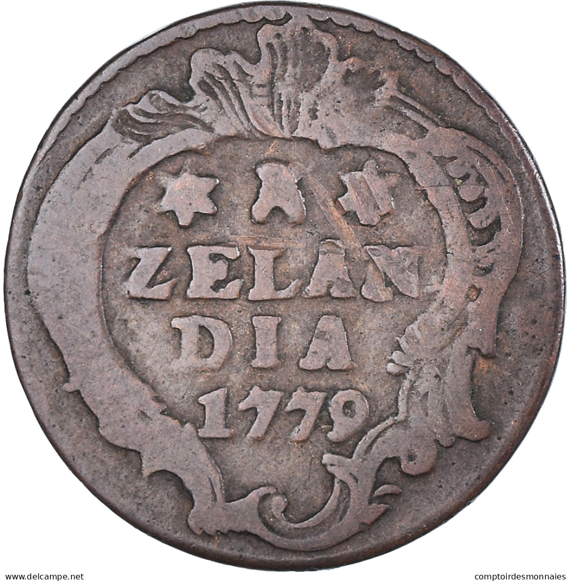Monnaie, Pays-Bas, ZEELAND, Duit, 1779, Middelbourg, TB+, Cuivre, KM:101.1 - …-1795 : Vereinigte Provinzen