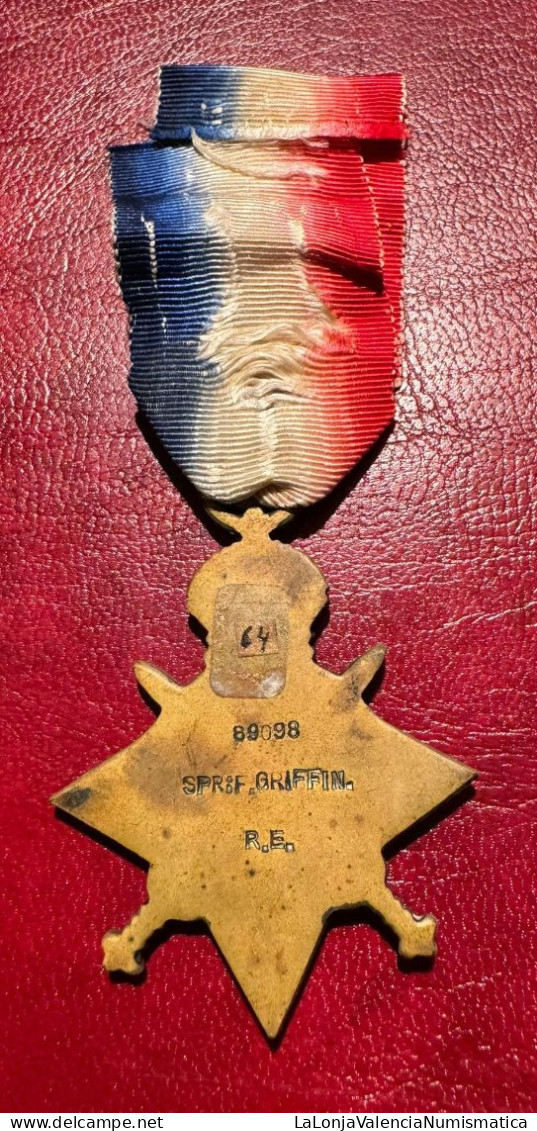Inglaterra Medalla Estrella De La 1º Guerra Mundial - Autres & Non Classés