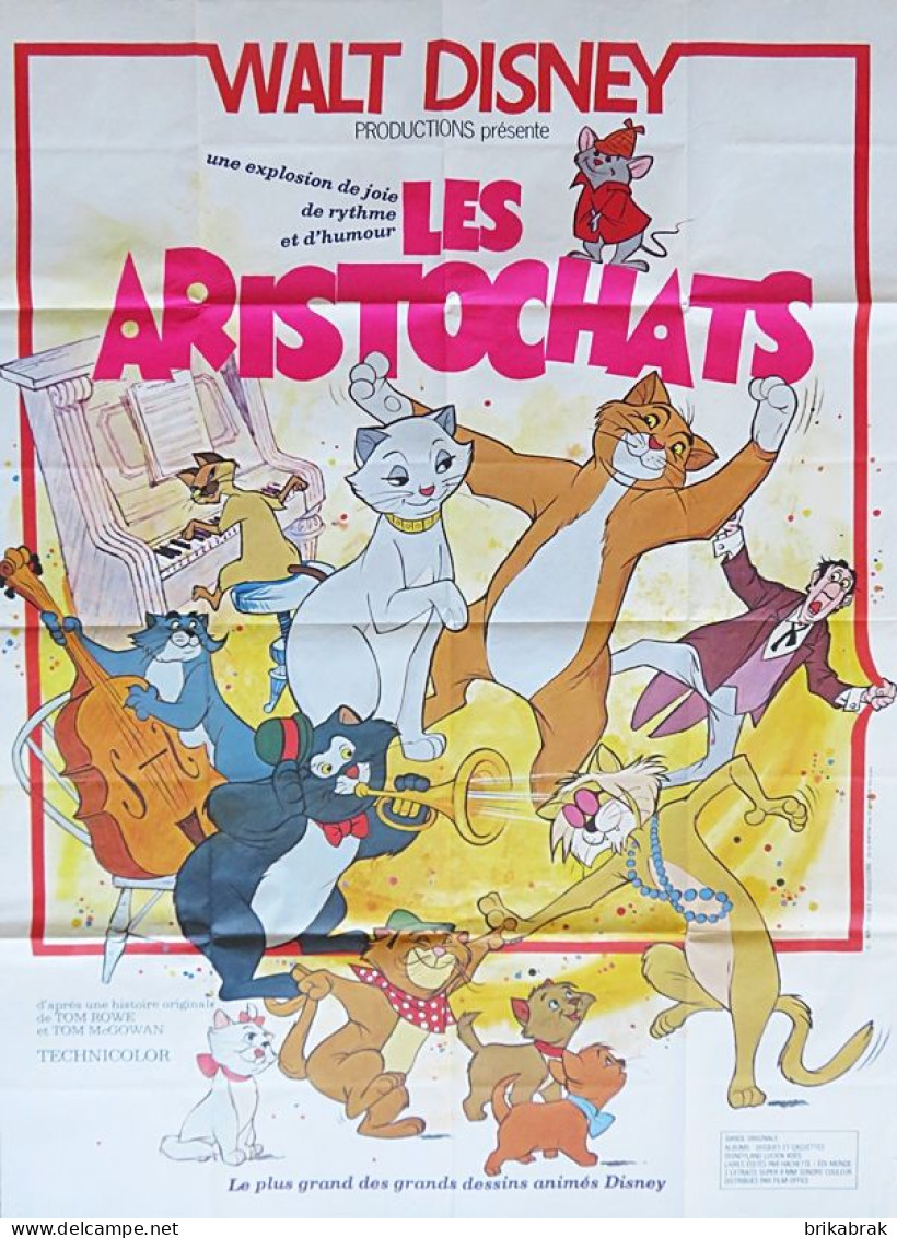 + AFFICHE DE CINEMA FILM LES ARISTAUCHATS - Walt Disney Dessin Animé Animation - Affiches & Posters