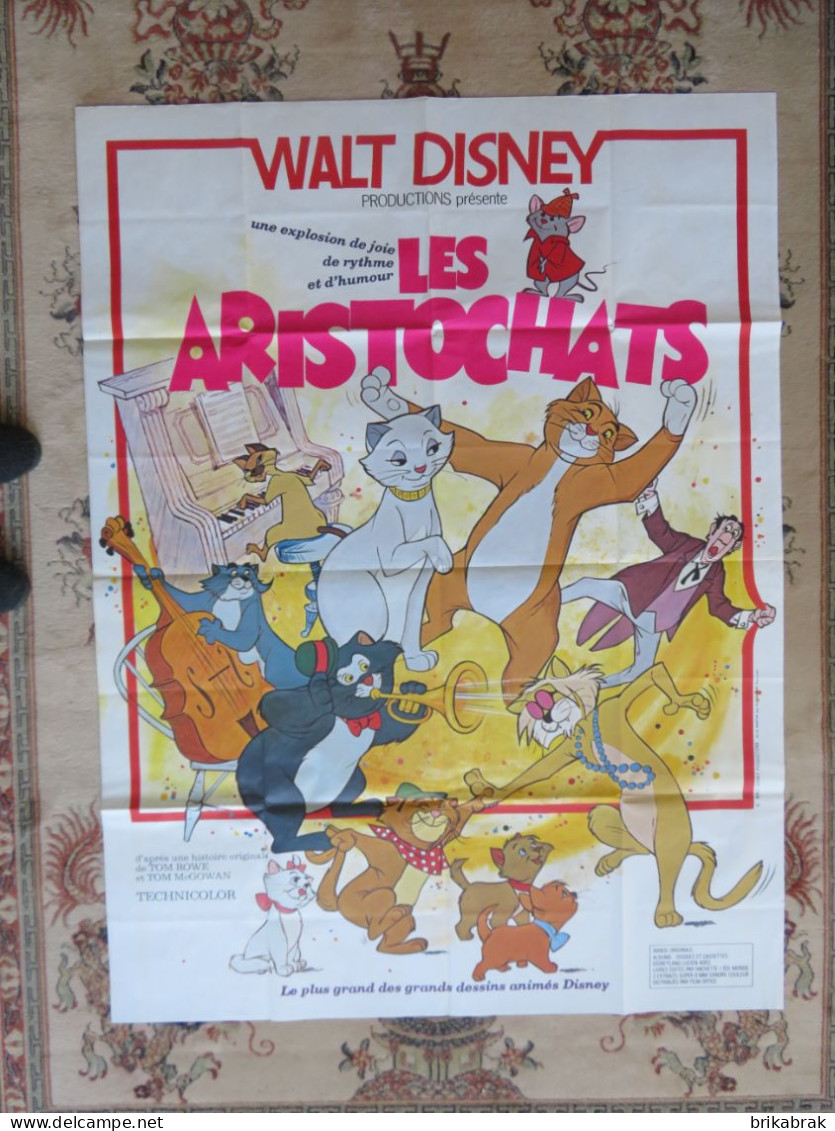 + AFFICHE DE CINEMA FILM LES ARISTAUCHATS - Walt Disney Dessin Animé Animation