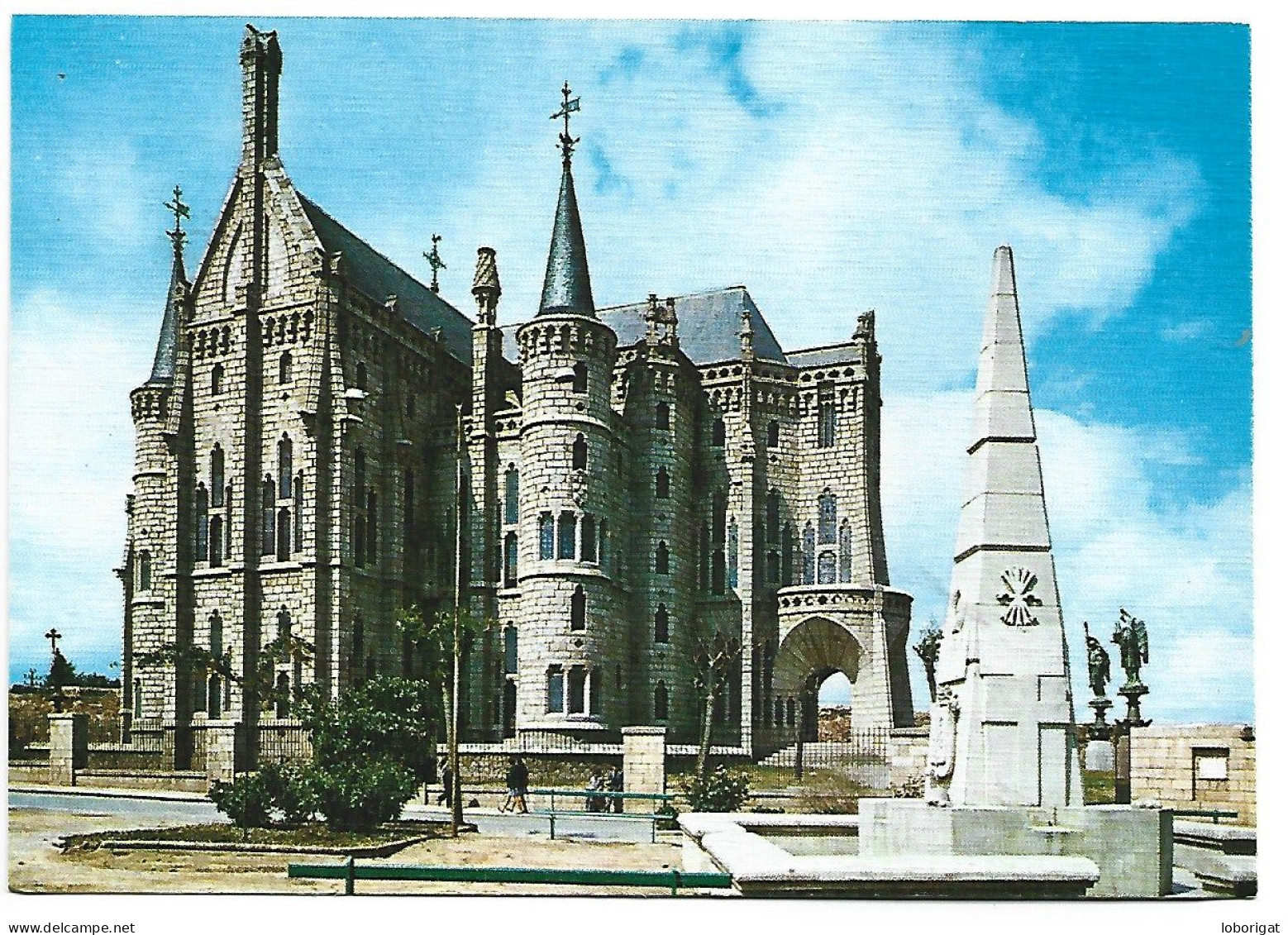 PALACIO EPISCOPAL Y MONUMENTO A LOS CAIDOS.- EPISCOPAL PALACE AND THE CAIDOS MONUMENT.-  ASTORGA - LEON -( ESPAÑA ). - León