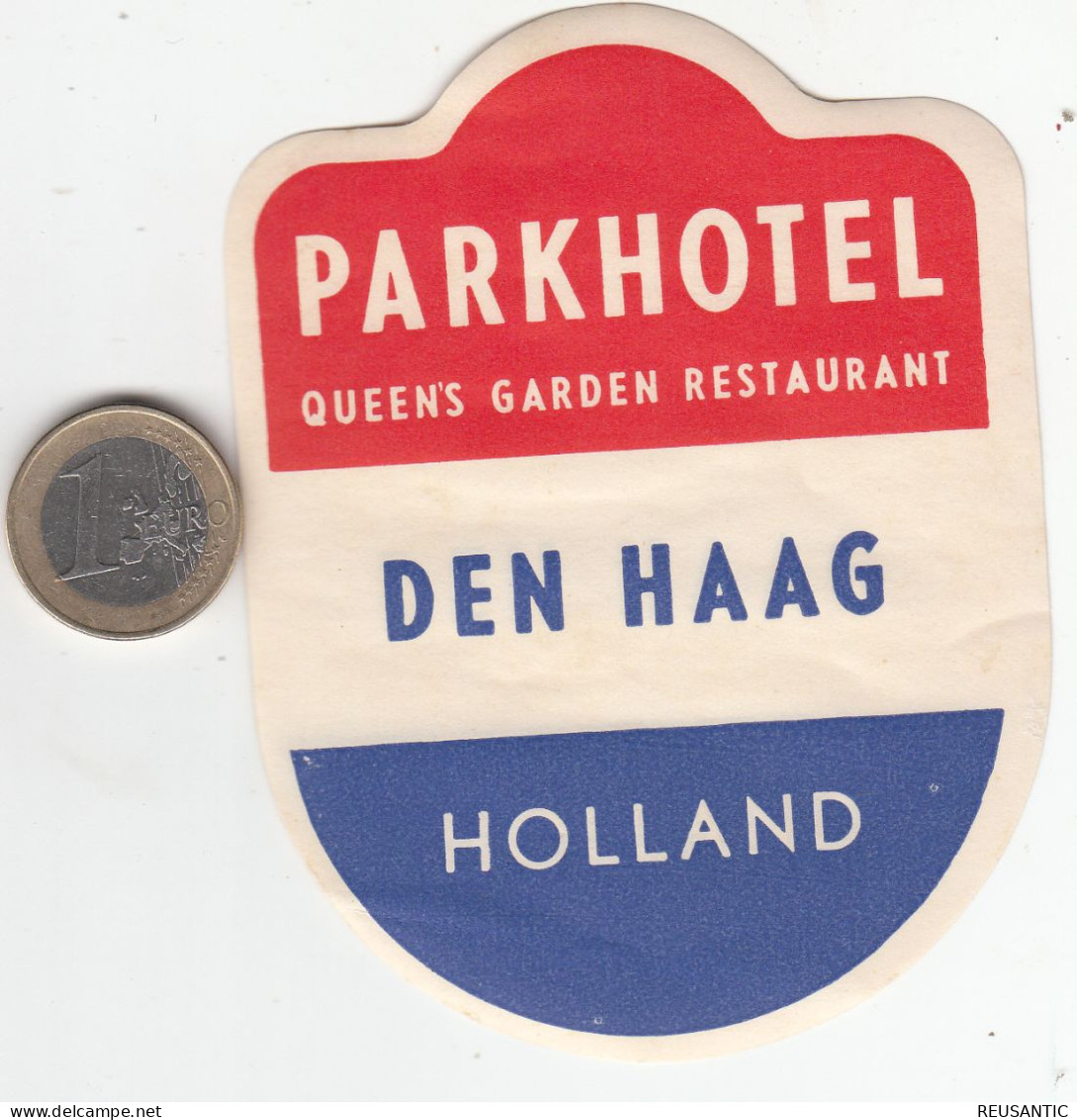 ETIQUETA - STICKER - LUGGAGE LABEL  HOTEL PARKHOTEL DEL HAAG -PAYS-BAS  HOLLAND - Etiquetas De Hotel