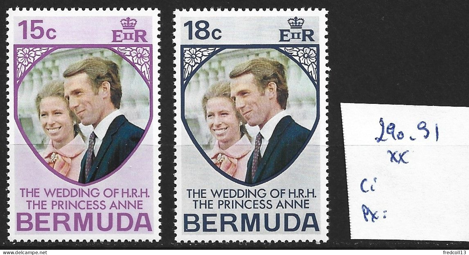 BERMUDES 290-91 ** Côte 0.75 € - Bermuda
