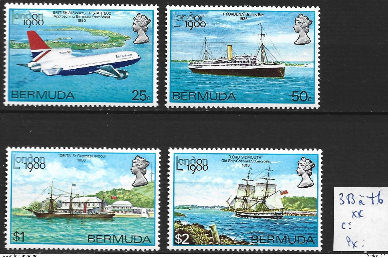 BERMUDES 383 à 86 ** Côte 10 € - Bermuda