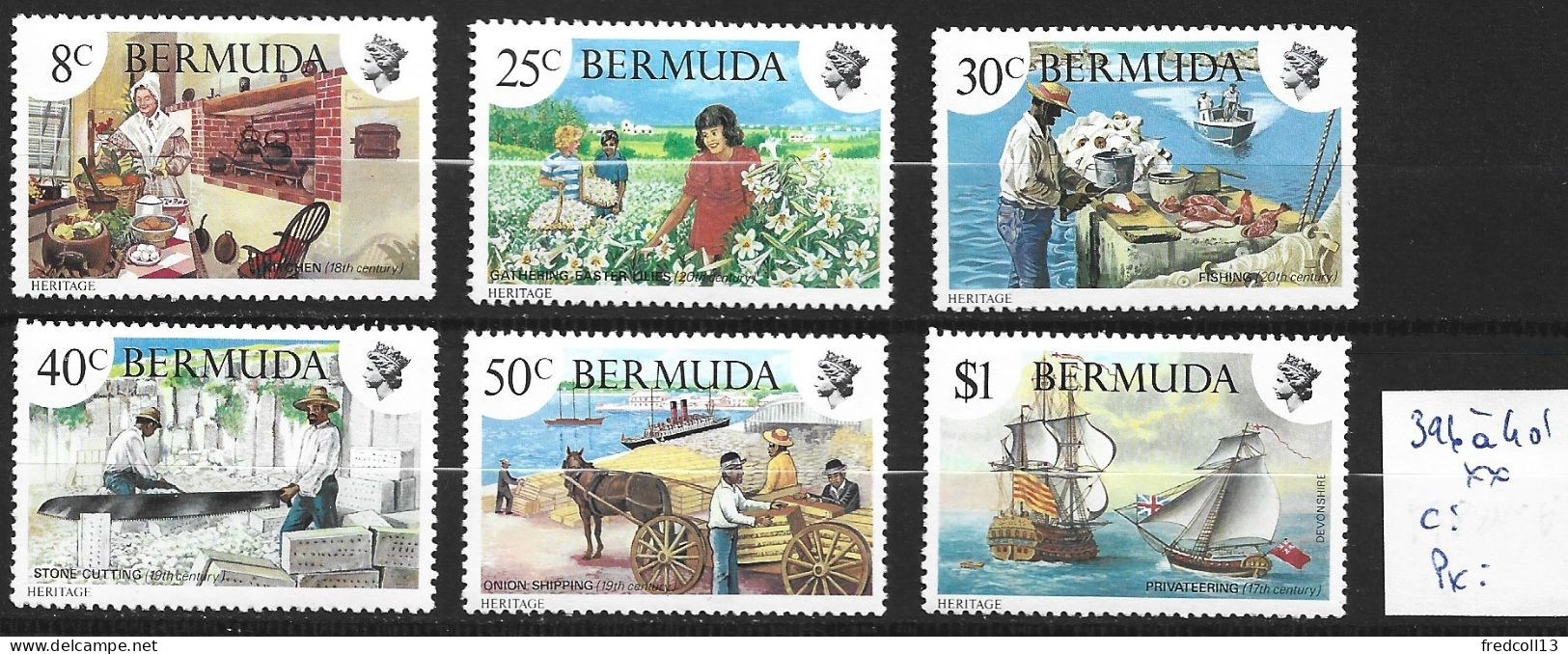 BERMUDES 396 à 401 ** Côte 7.50 € - Bermuda