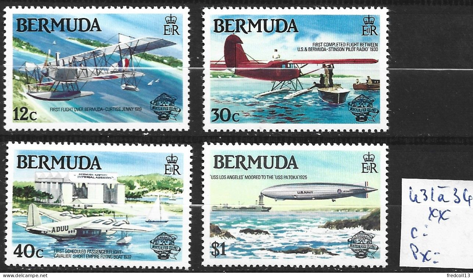 BERMUDES 431 à 34 ** Côte 9 € - Bermuda