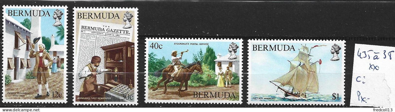 BERMUDES 435 à 38 ** Côte 7 € - Bermuda