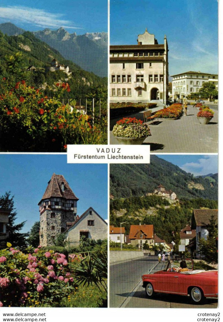 VADUZ Fürstentum Liechtenstein Photo P.Ospelt Schaan Belle Voiture Décapotable Auto Cabriolet Et VW Käfer VOIR DOS - Liechtenstein