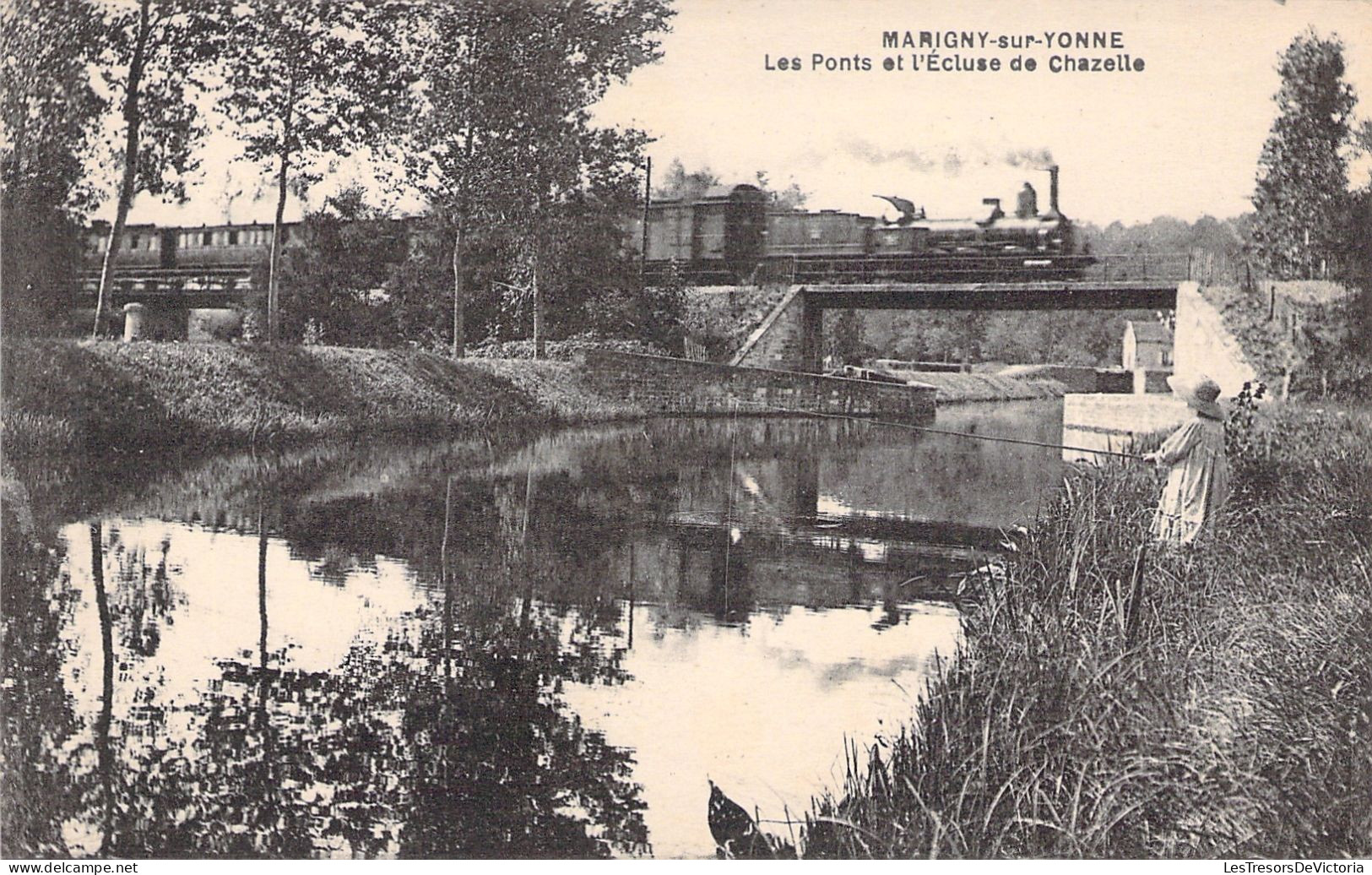 FRANCE - Marigny Sur Yonne - Les Ponts Et L'ecluse De Chazelle - Carte Postale Ancienne - Other & Unclassified