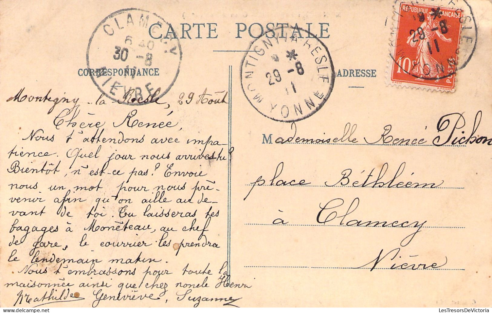 FRANCE - Montigny La Resle - Grande Rue - Carte Postale Ancienne - Autres & Non Classés