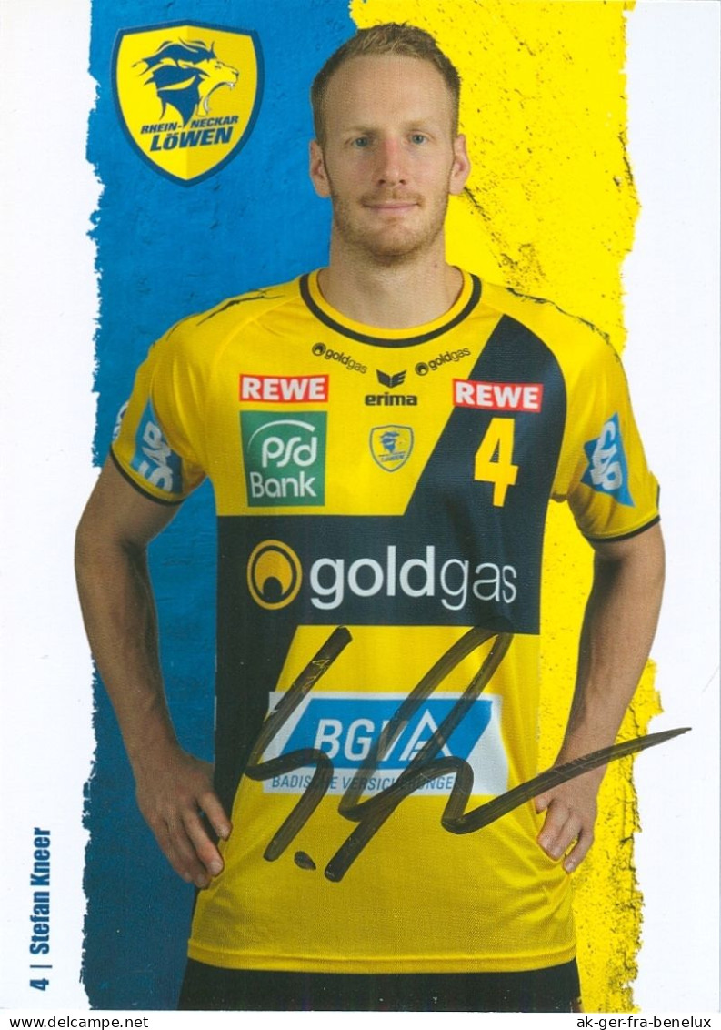 Autogramm Handball AK Stefan Kneer Rhein-Neckar Löwen 15-16 Mannheim Bühl Sinzheim HSG Wetzlar Magdeburg DHB Eisenach - Handball