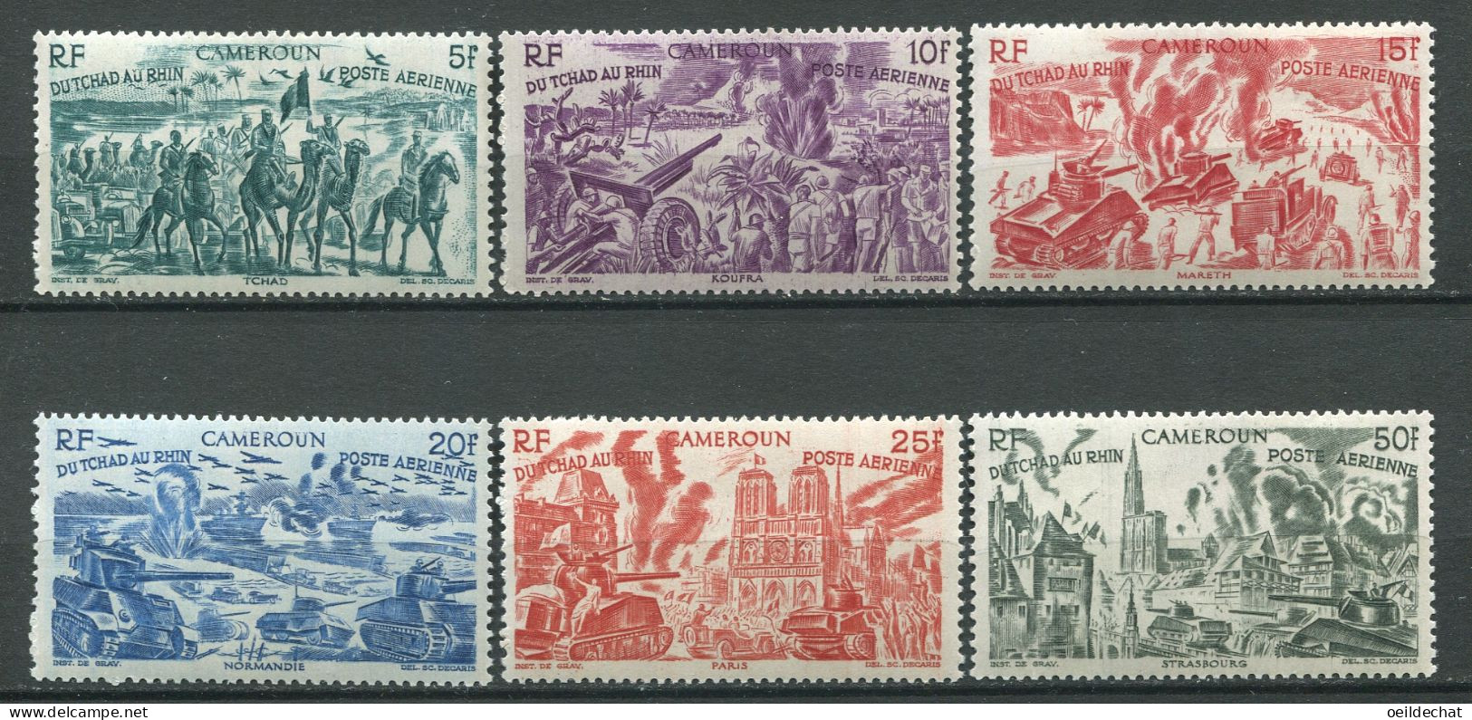 25921 Cameroun  PA32/7** Tchad Au Rhin  1946  TB - Luftpost