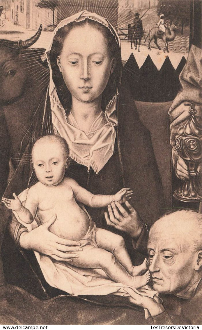 PEINTURES & TABLEAUX - L'adoration Des Mages - La Vierge Et L'Enfant - Hans Memling - Carte Postale Ancienne - Peintures & Tableaux