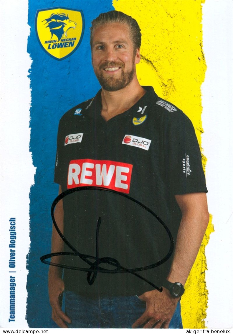 Autogramm Handball AK Oliver Roggisch Rhein-Neckar Löwen 15-16 Mannheim Villingen-Schwenningen Schutterwald Göppingen - Balonmano