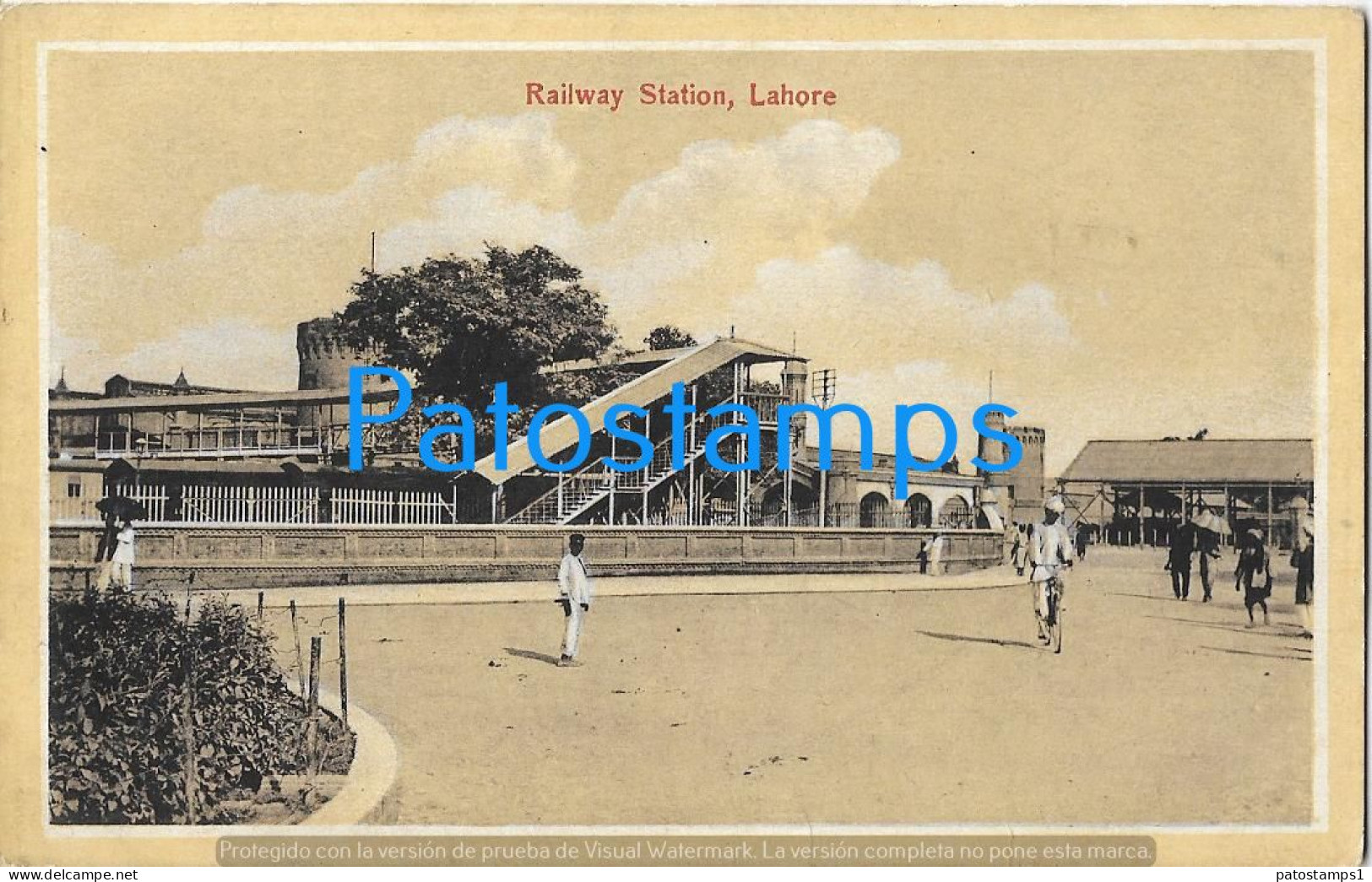 219496 PAKISTAN BRISTISH INDIA LAHORE RAILWAY STATION TRAIN POSTAL POSTCARD - Pakistan