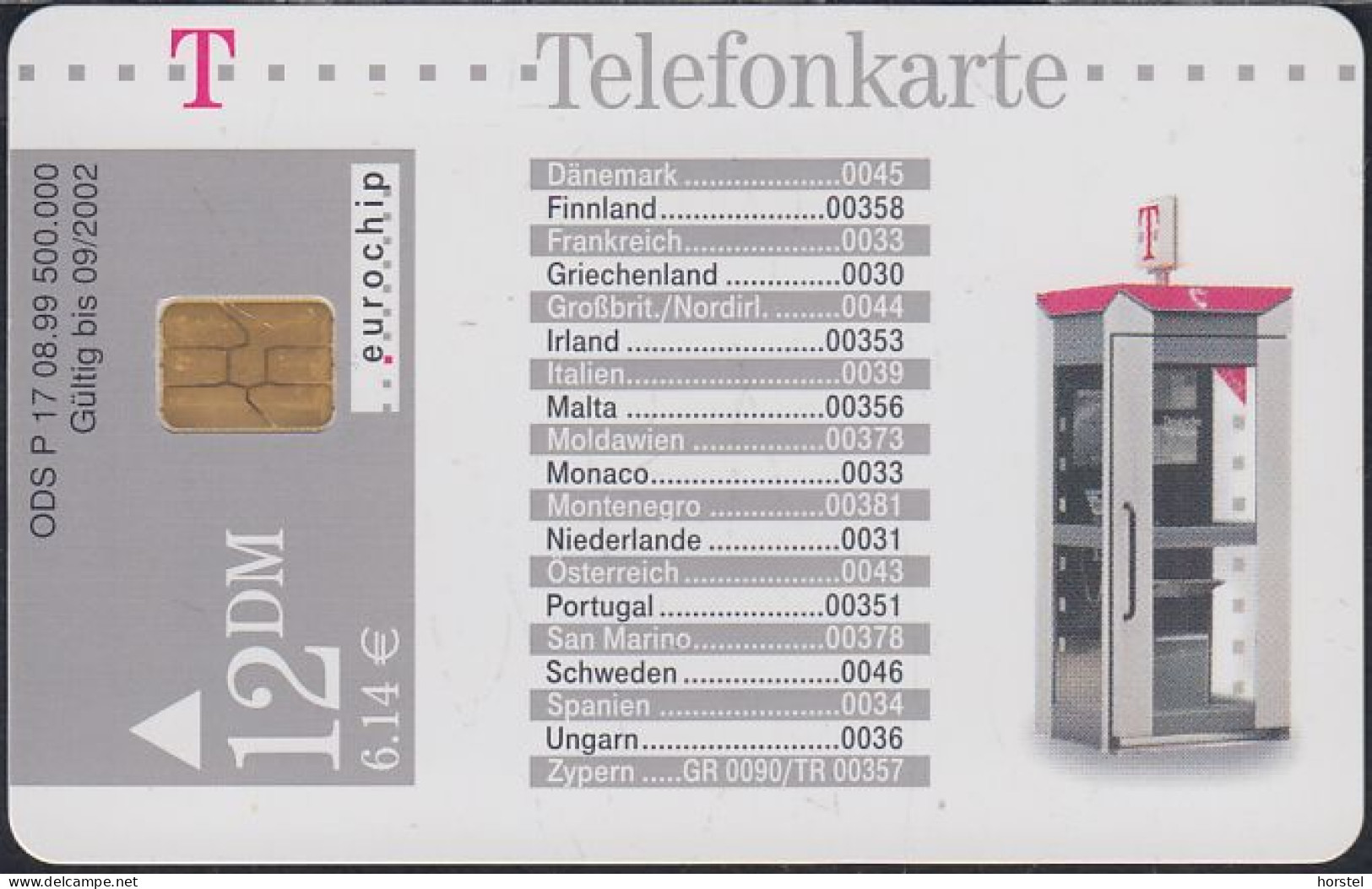 Germany P17/99  International Phone Boxes - UK - NL - S - Hu  DD:2908 Modul 33F - P & PD-Series: Schalterkarten Der Dt. Telekom