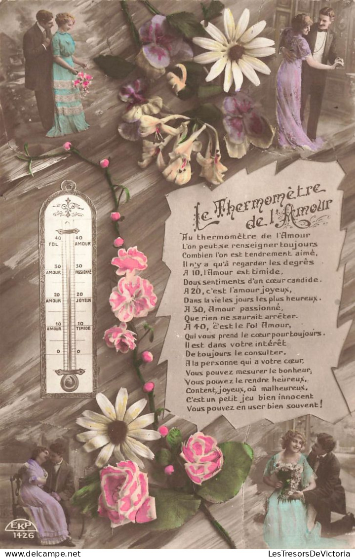 FANTAISIE - Le Thermomètre De L'amour - Carte Postale Ancienne - Altri & Non Classificati