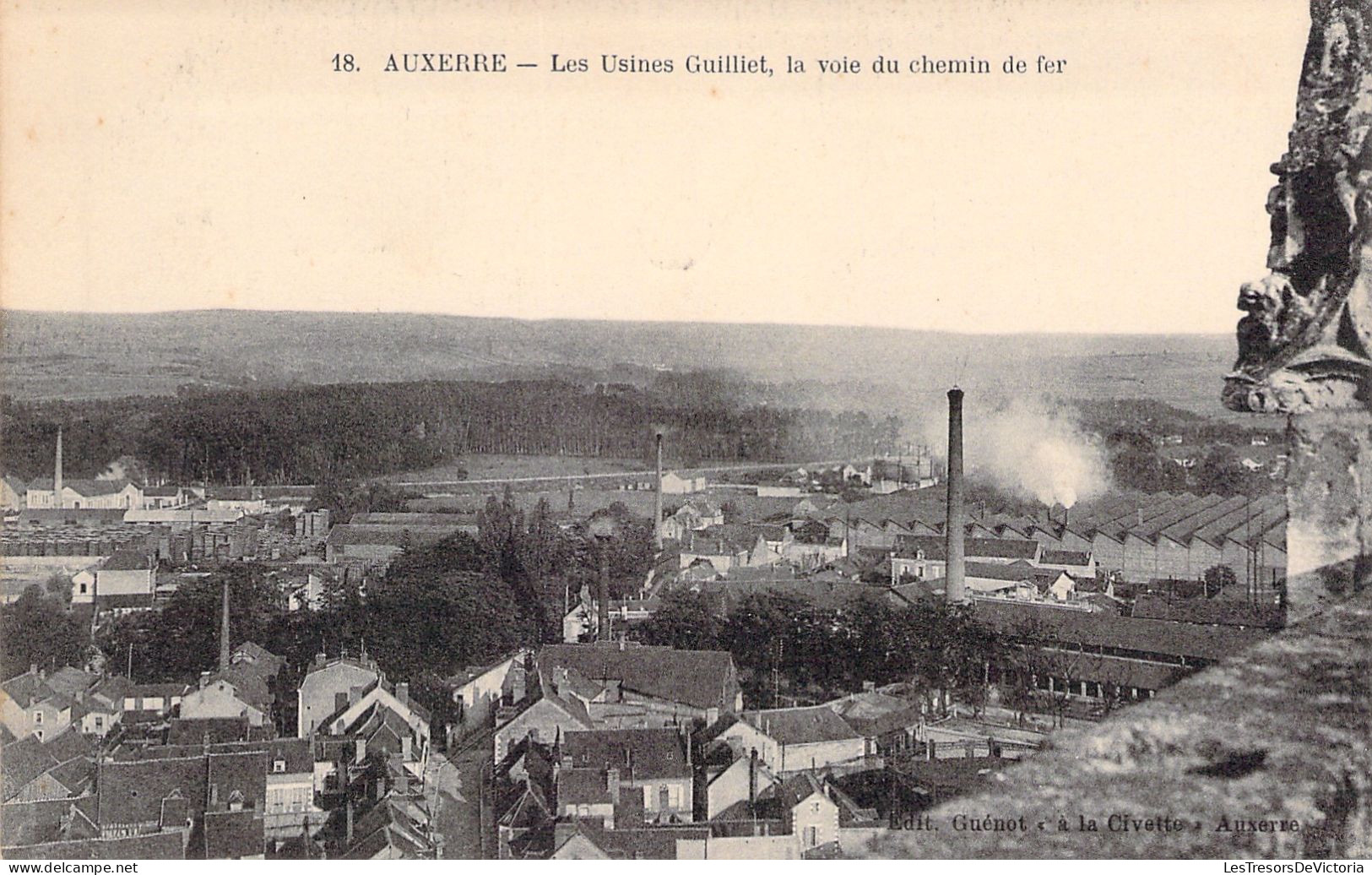 FRANCE - Auxerre - Les Usines Guilliet - La Voie Du Chemin De Fer - Carte Postale Ancienne - Auxerre