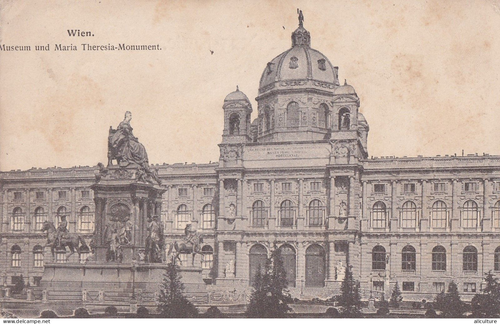 A23717 - Wien Museum Und Maria Theresia Monument VINTAGE  POSTCARD Unused - Musei