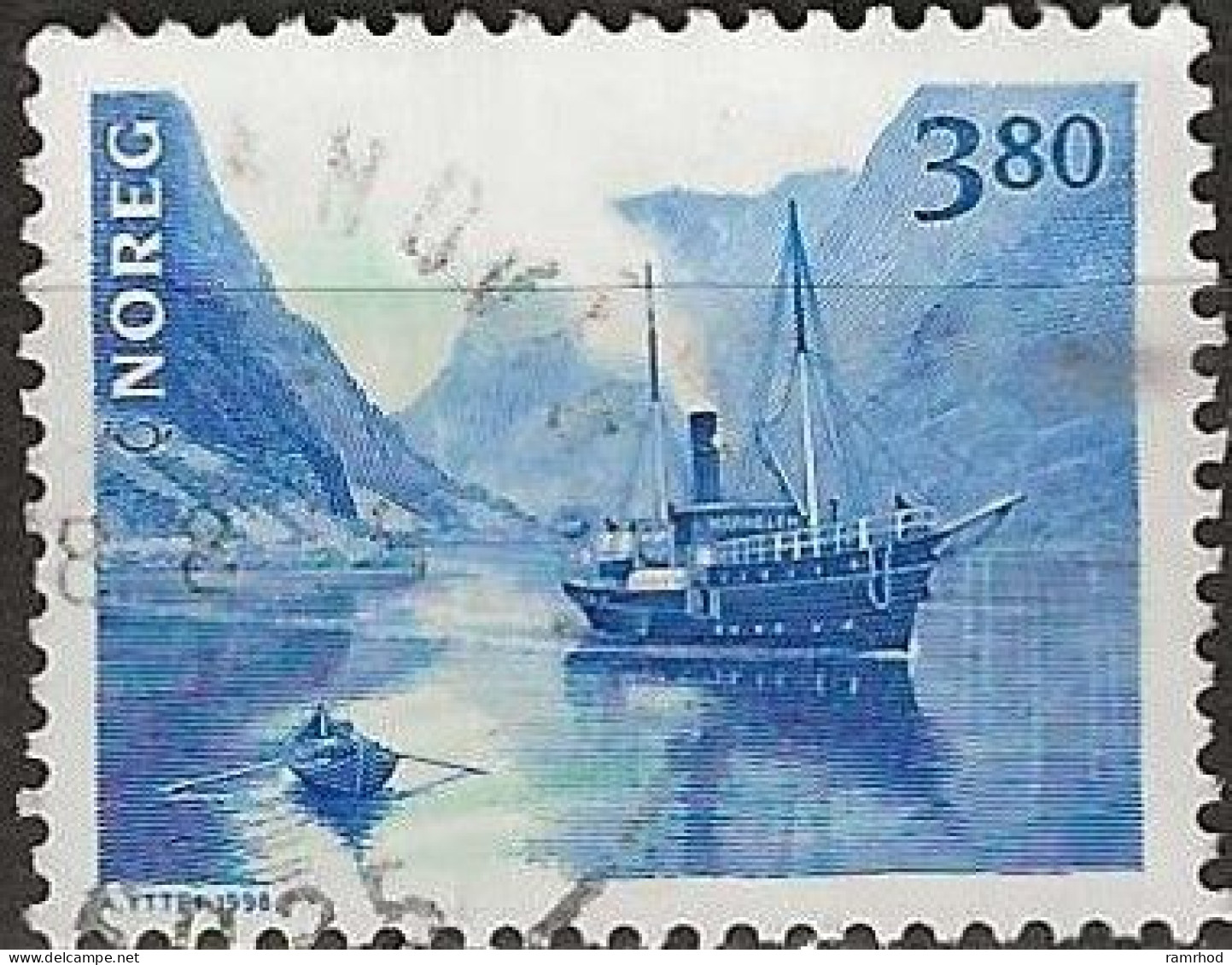 NORWAY 1998 Nordic Countries' Postal Co-operation. Ships - 3k.80, Hornelen (passenger And Mail Steamer) FU - Gebraucht