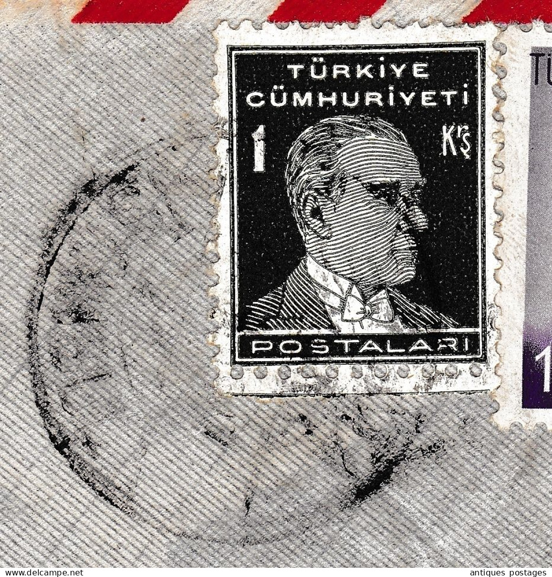 Istanbul 1947 Türkiye Turquie Turquey Dümeks Ticaret T.A.O Zurich Switzerland W. Kundig et Cie Stamp Atatürk Dumlupınar