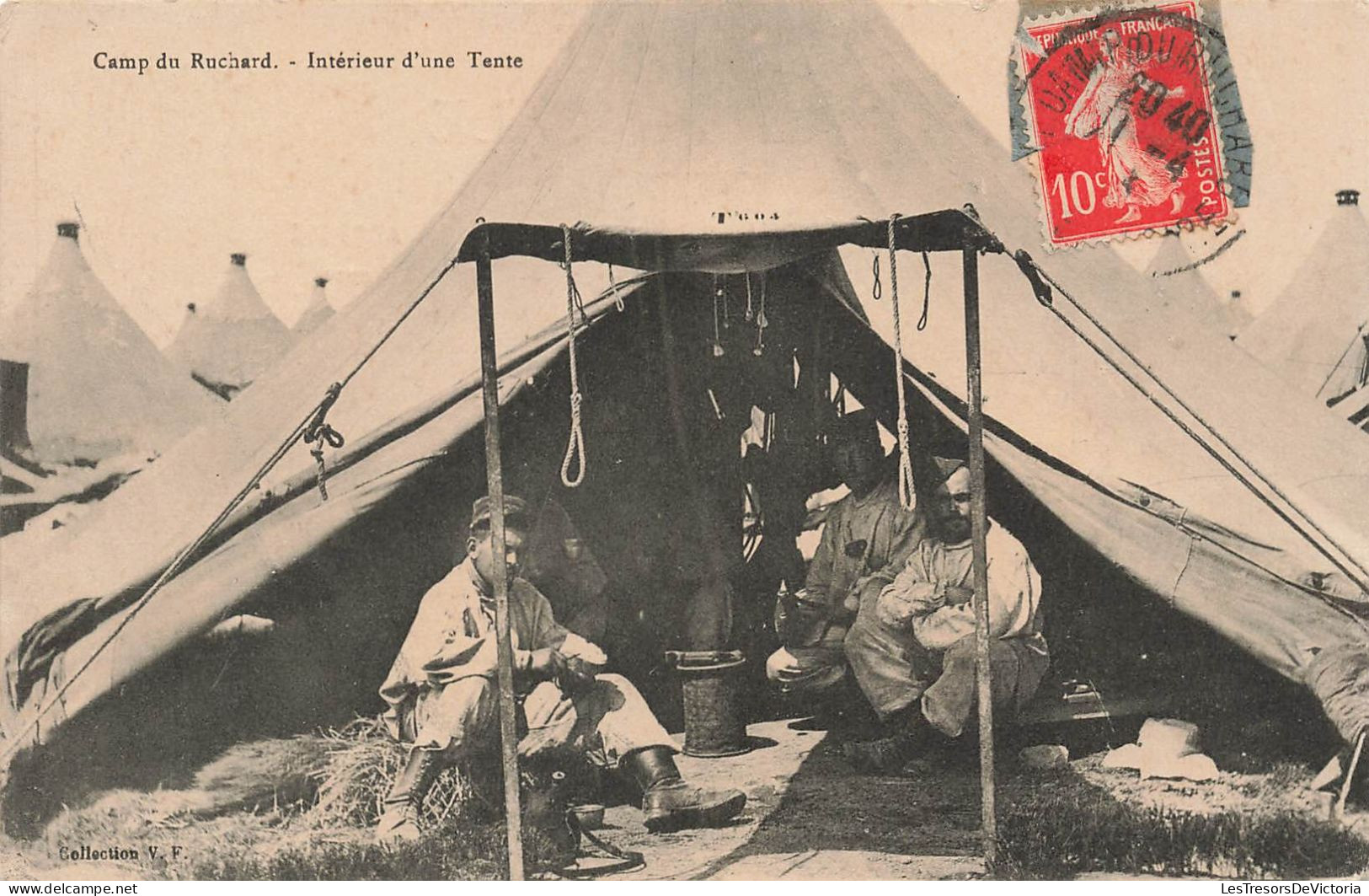 MILITARIA - Camp Du Ruchard - Intérieur D'une Tente - Carte Postale Ancienne - Other & Unclassified