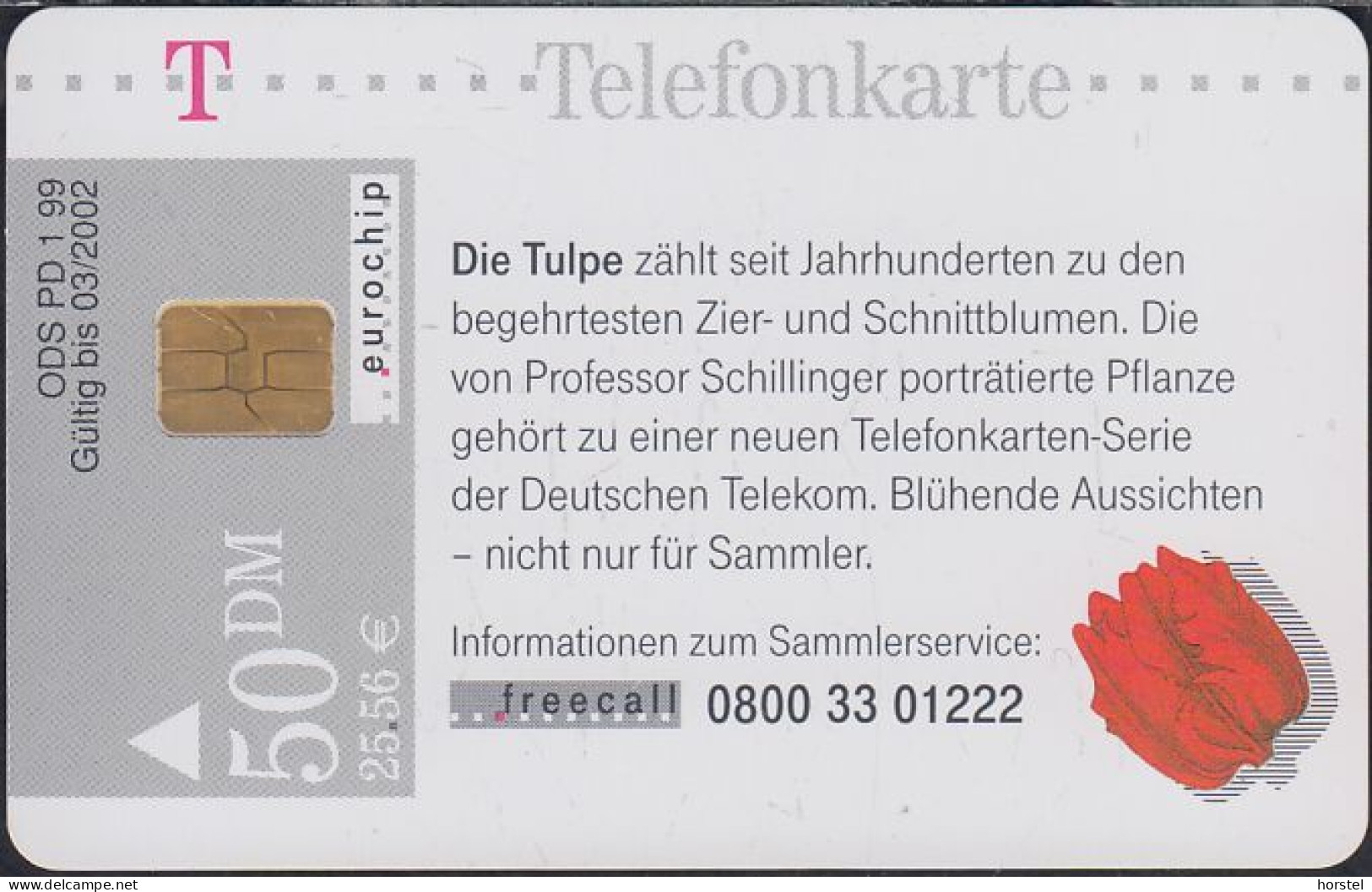 GERMANY PD1/99 Blume - Die Tulpe -  DD: 2901 - P & PD-Series: Schalterkarten Der Dt. Telekom