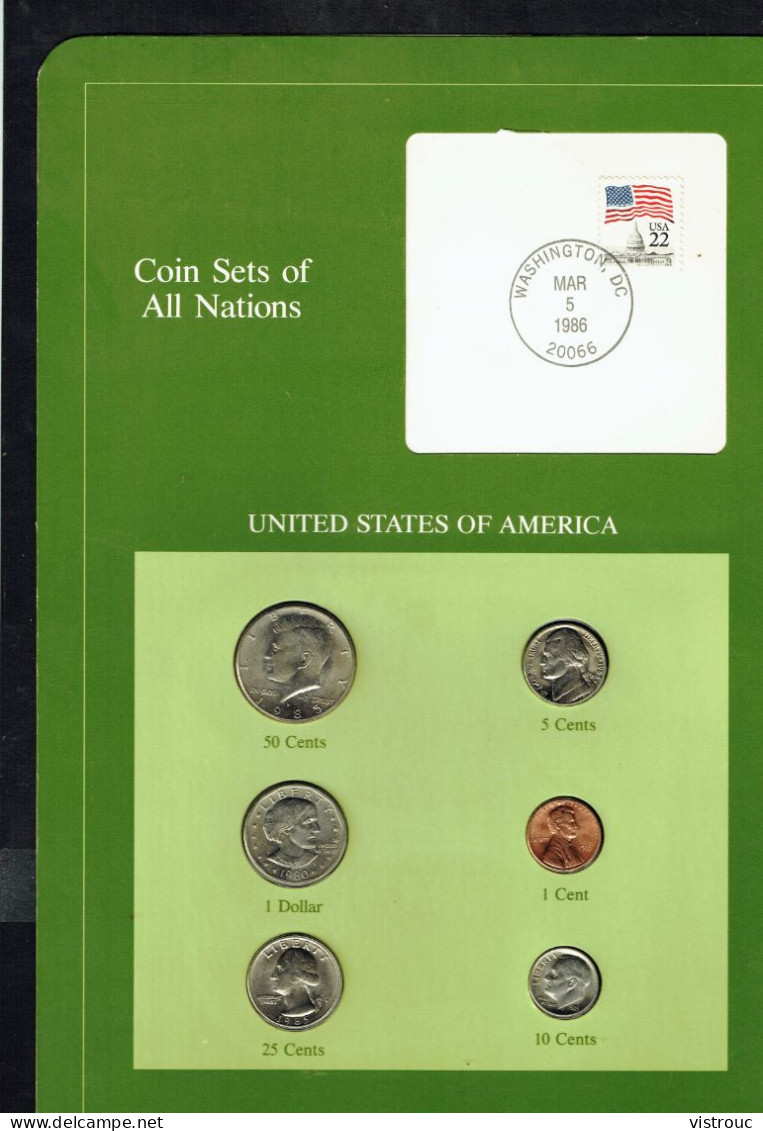 ETATS-UNIS - UNITED STATES - Set Complet MINT - Fleurs De Coins Under Blister - YEARS 1980 (1 $) And 1985 (All Others). - Mint Sets