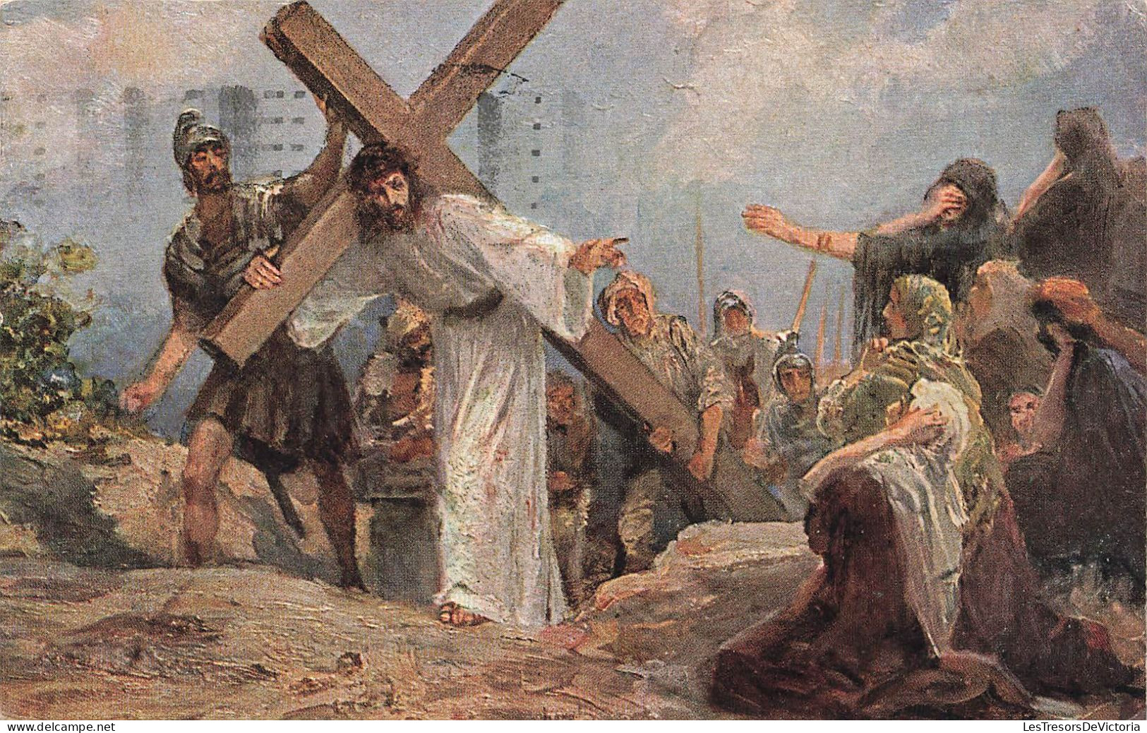 RELIGIONS & CROYANCES - Jésus - Portement De Croix - Carte Postale Ancienne - Jesus
