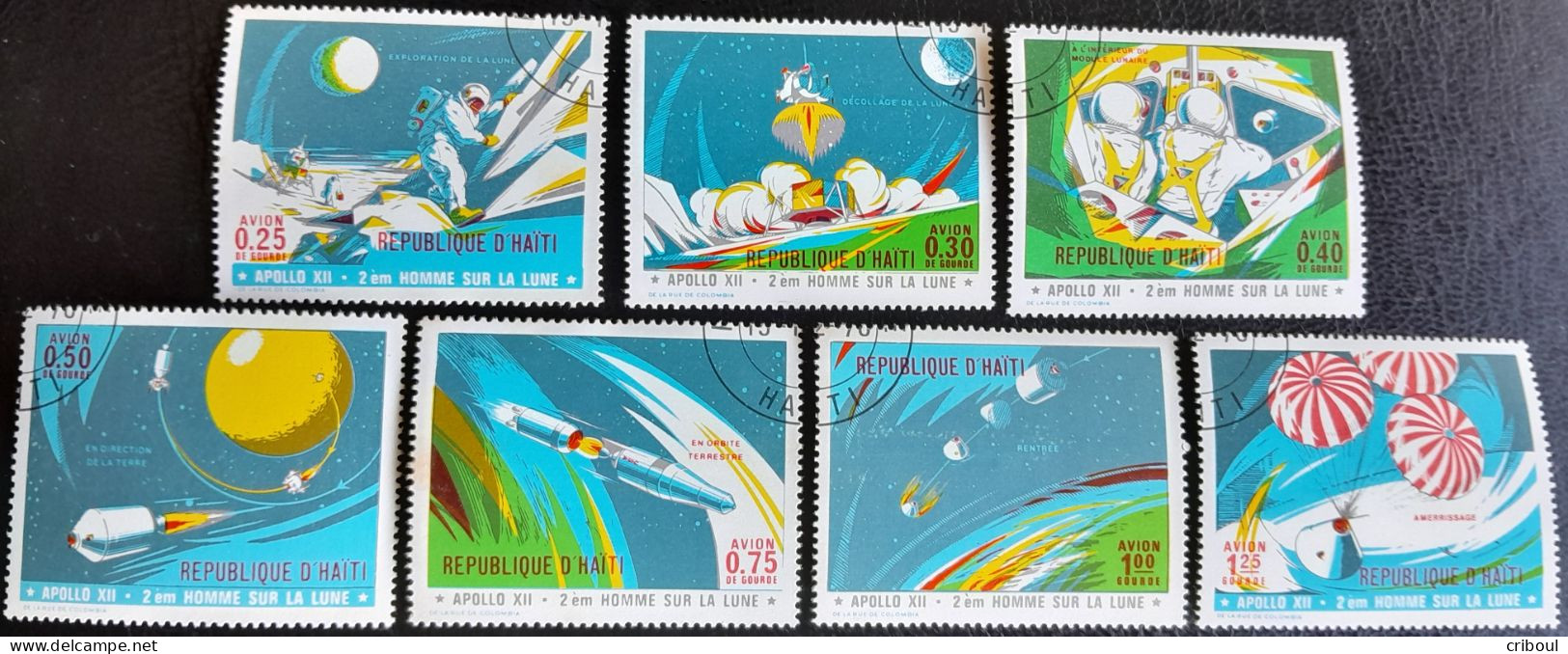 Haiti 1970 Espace Space Apollo XII Yvert PA456-PA462 O Used - Nordamerika