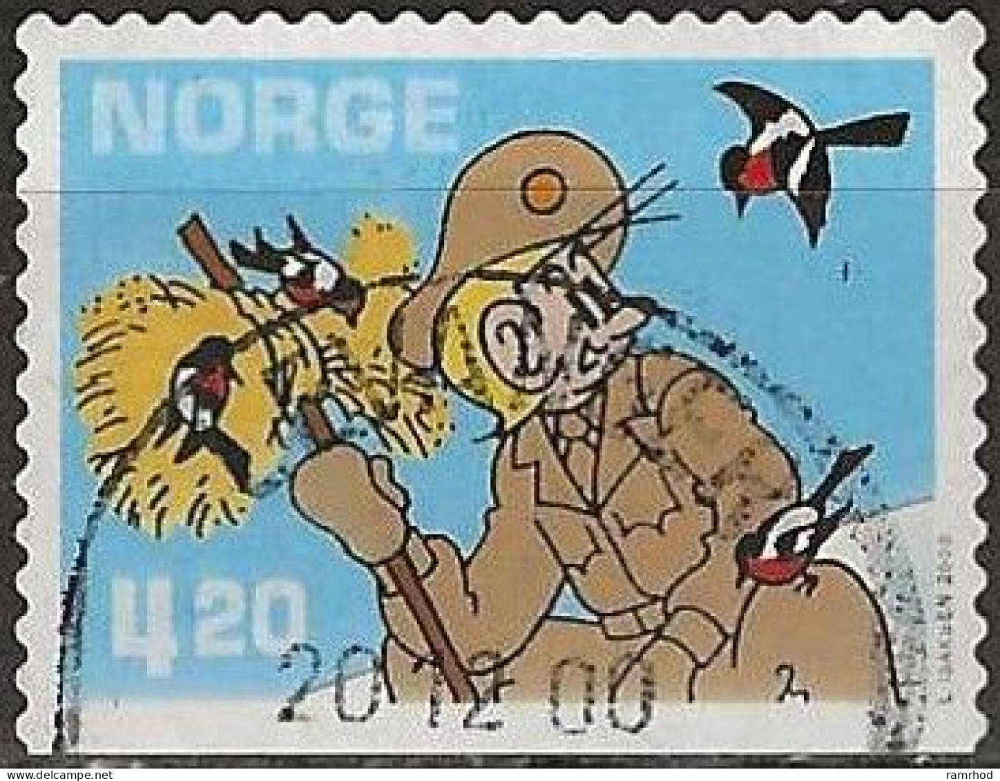 NORWAY 2000 Cartoon Characters - 4k.20 - Soldier No. 91 Stomperud And Birds FU - Gebraucht