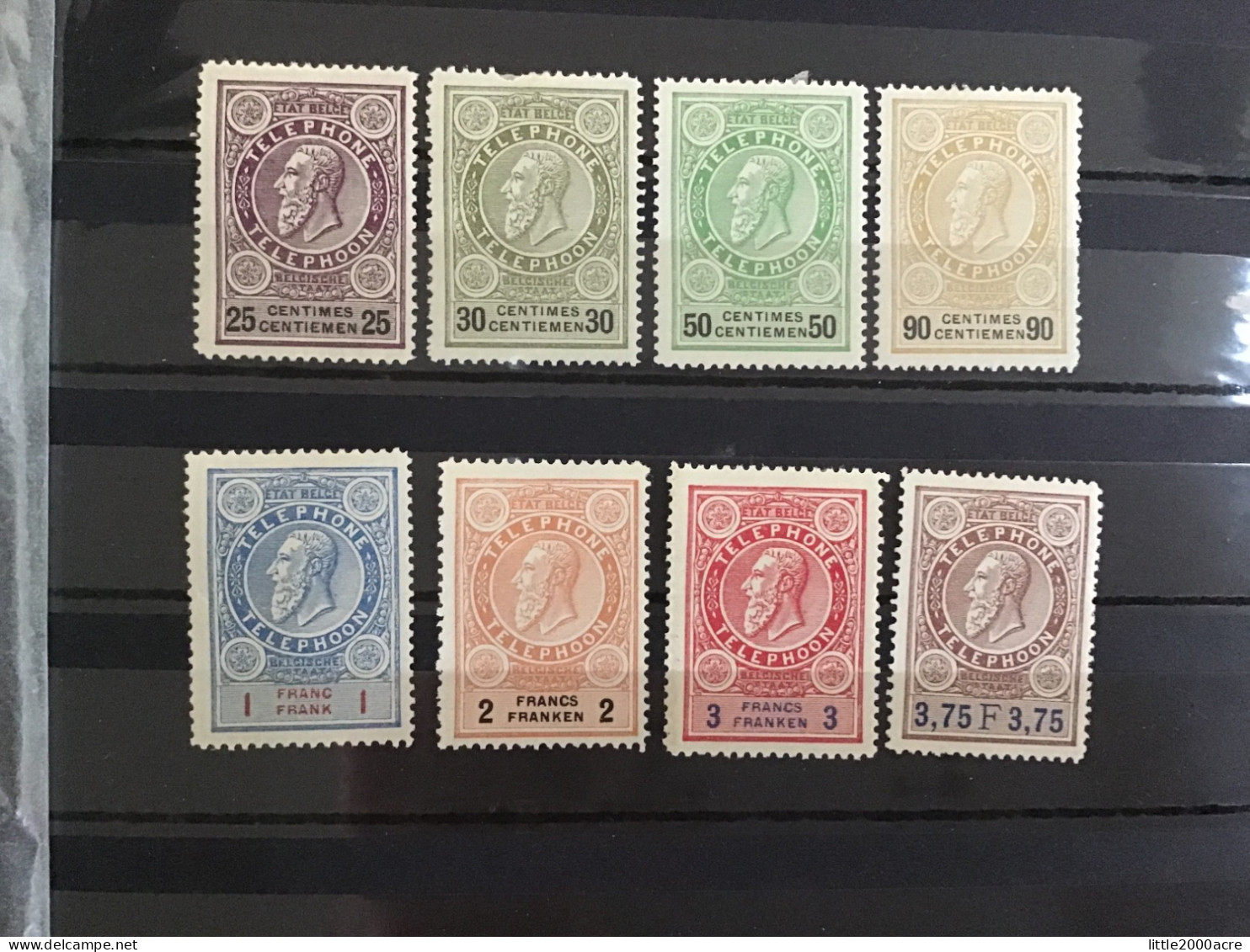 Belgium 1891-9 Telephone Stamps Mint COB TE21-8 - Telekommunikation [TE]