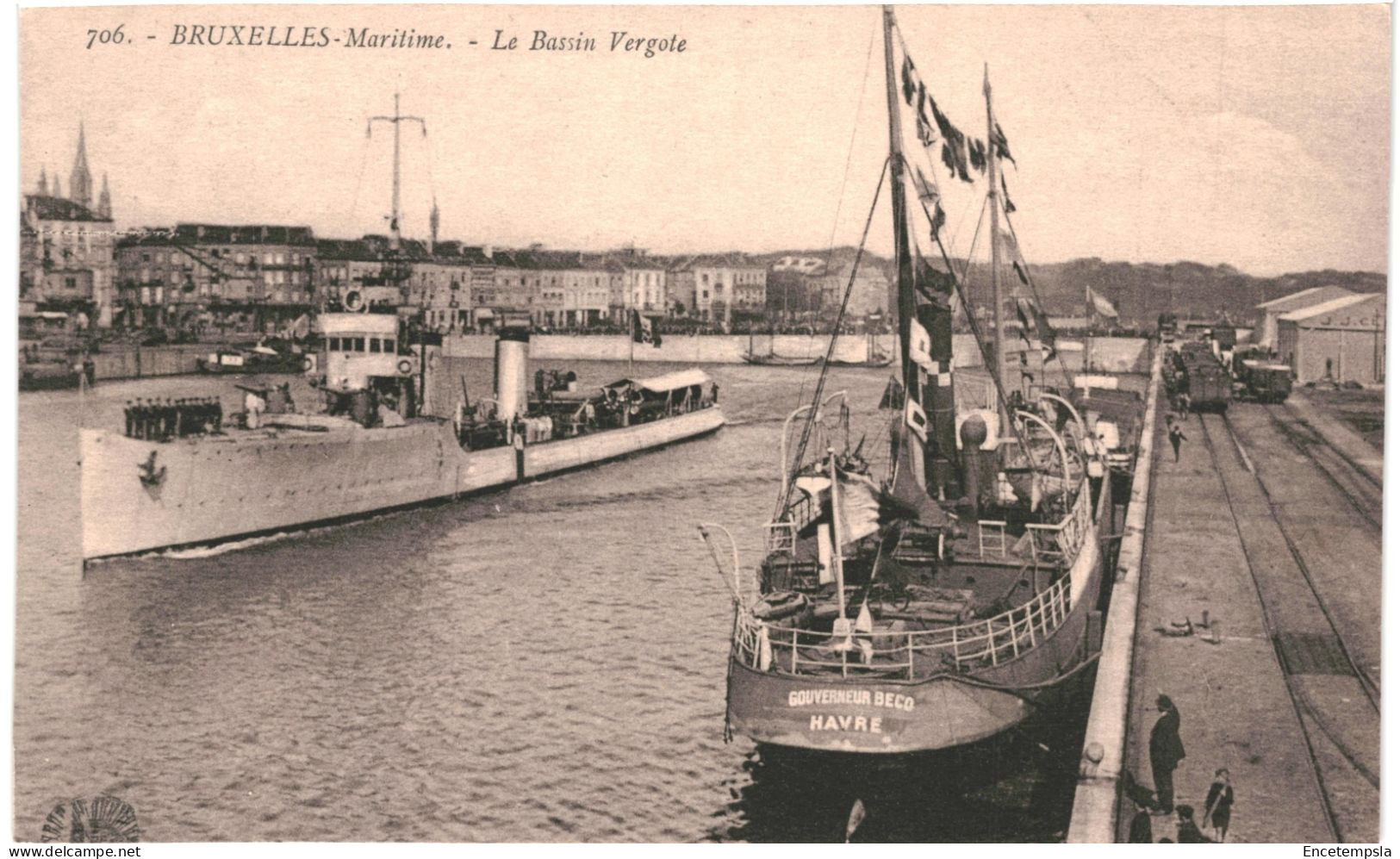 CPA Carte Postale Belgique Bruxelles Maritime Bassin Vergote  VM746556 - Transport (sea) - Harbour