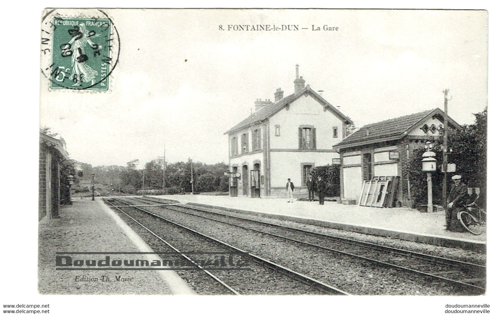 CPA - 76 - FONTAINE LE DUN - La Gare - Transport - Fontaine Le Dun