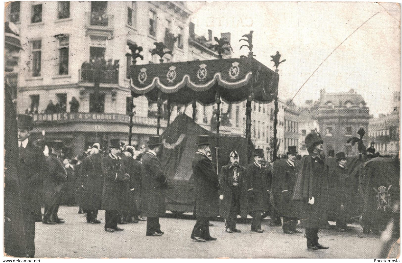 CPA Carte Postale Belgique Bruxelles Funérailles De S. M. Léopold II 1909  VM74664 - Feesten En Evenementen