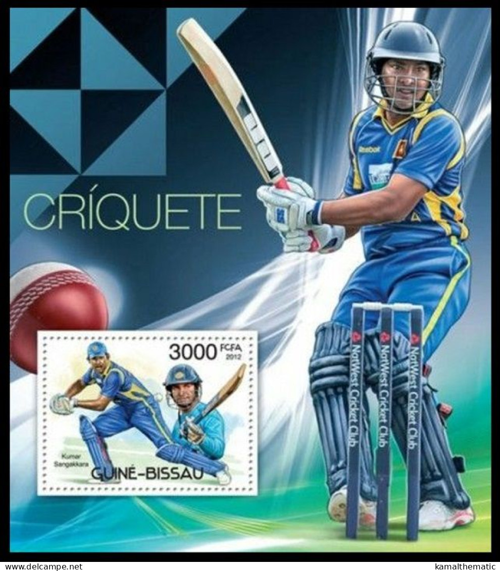 Guinea Bissau 2012 MNH MS, Kumar Sangakkara Sri Lankan Cricket Sports - Cricket